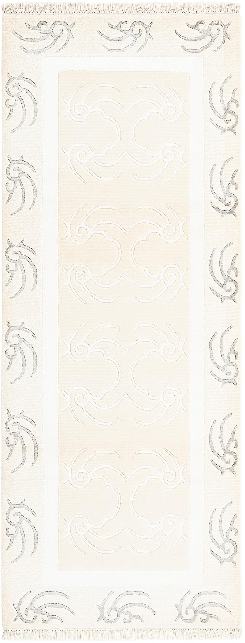 Hadorn Darya-印度 79x206 配米色手摇织机印度地毯