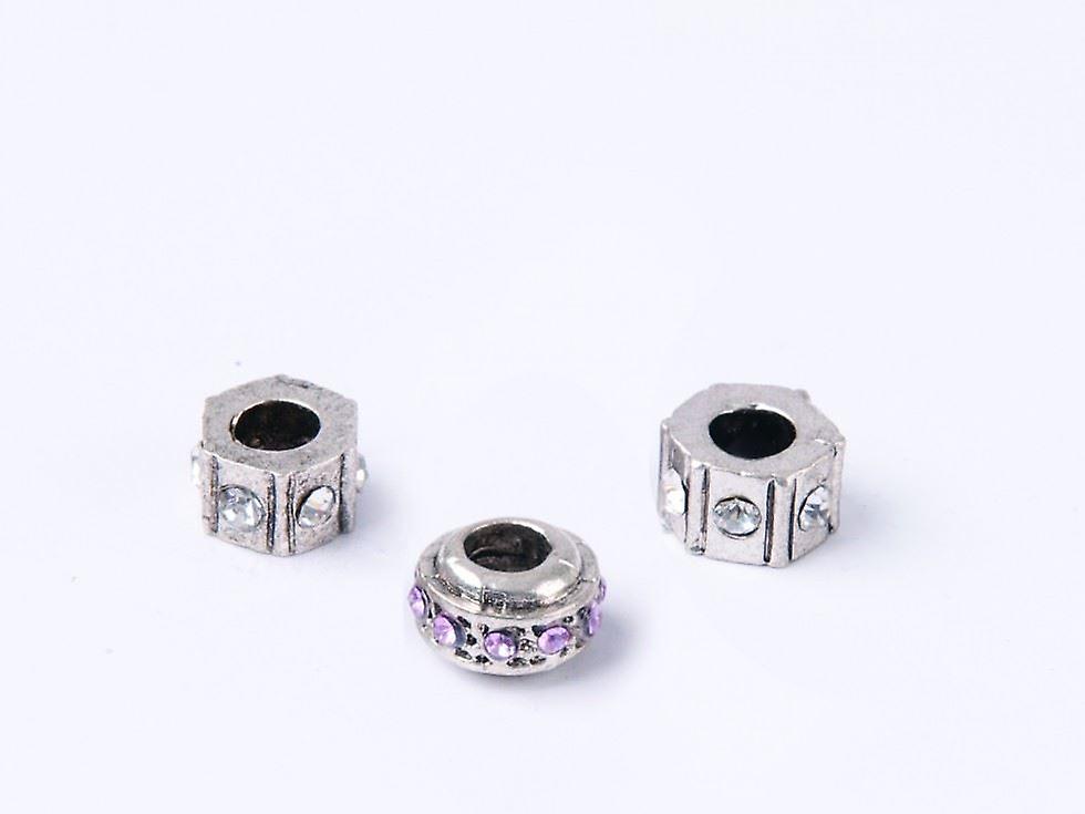 Trimits Spacer Beads Crystal Rose R/stone Mix 1 - per pack of 3