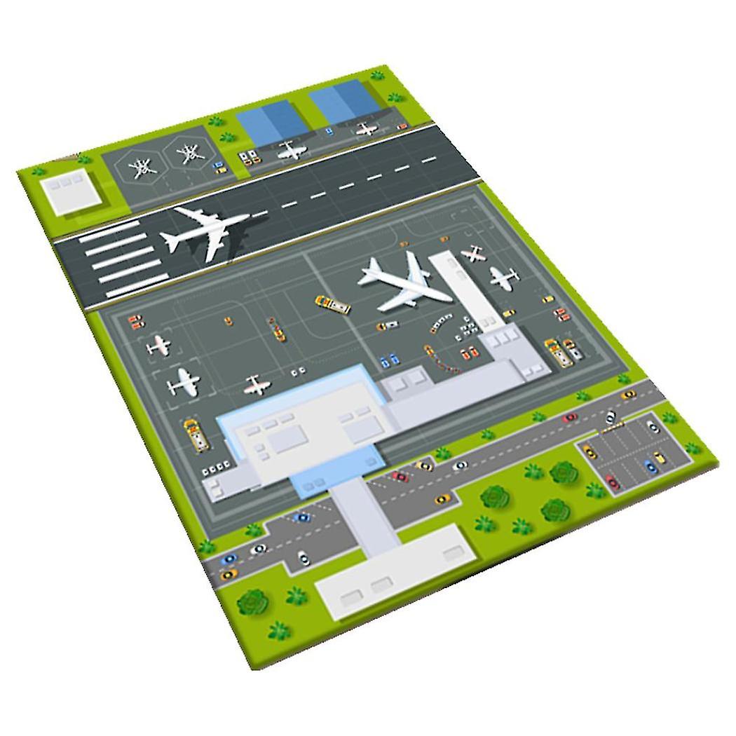 Tappeto Gioco Airport Con LED - 72x120cm, Con Piste E Aerei, Batteria Inclusa, Per Bambini - Foto 11