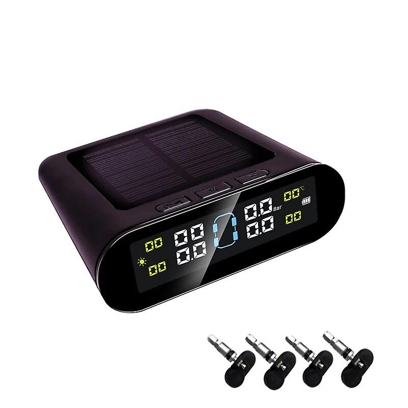 Tpms Tire Pressure Monitoring System Solar Charging Digital Lcd Display Car Tire Pressure Alarm Automotive Tyre Pressure Sensor