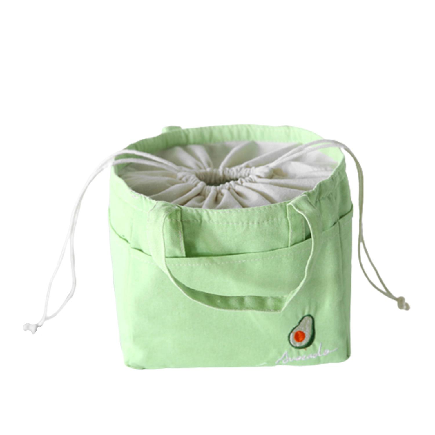 Lunch Bag Large Capacity Moisture-proof Handheld Japanese Style Fabric Commuters Lunchbox Bag Outdo