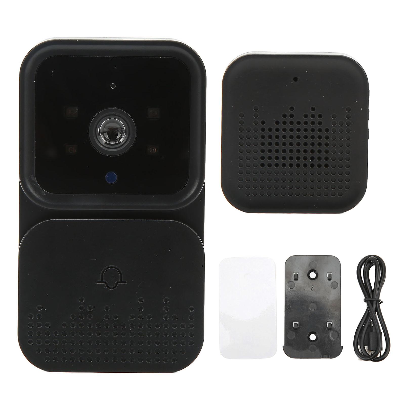 Wireless Video Doorbell Camera Black Wireless Remote Night Vision Two Way Intercom Intelligent HD Wifi Doorbell Camera