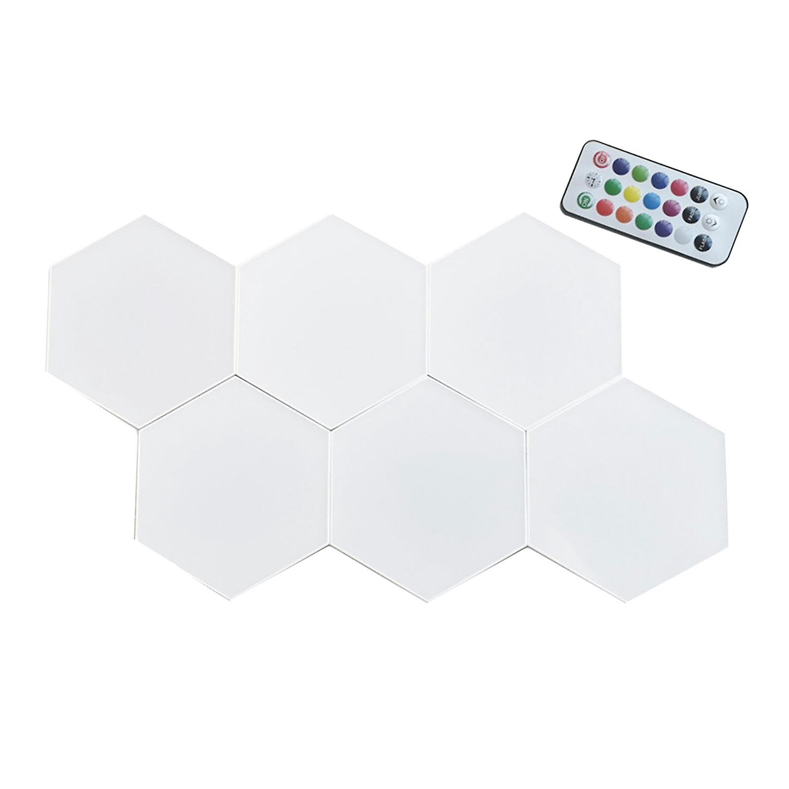 6 Pcs Quantum Wall Lamp LED Touch Sensitive Hexagonal Nightlight USB Powered