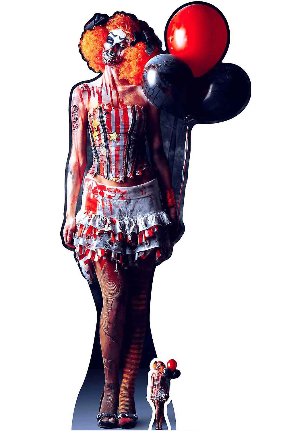 Scary Female Killer Clown Halloween Lifesize Cardboard Cutout / Standee / Standup