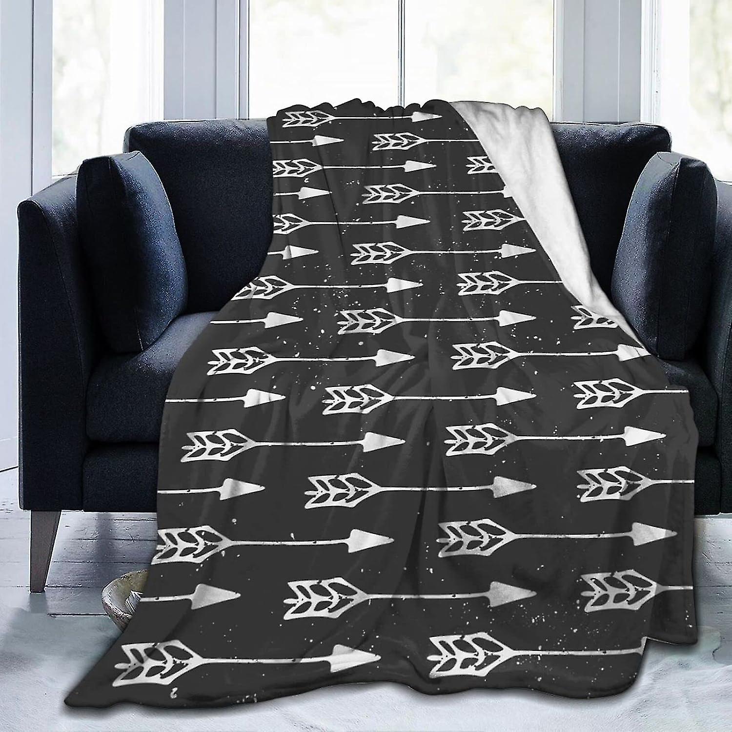 Hand Drawn Arrows Fleece Blanket Ultra Soft Throw Blankets Lightweight Plush Flannel Throws For Sofa Couch
