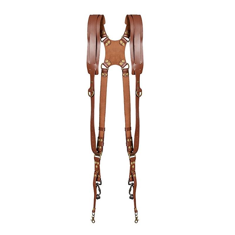 Camera Shoulder Strap Camera Adjustable Double Shoulder Leather Harness Belt