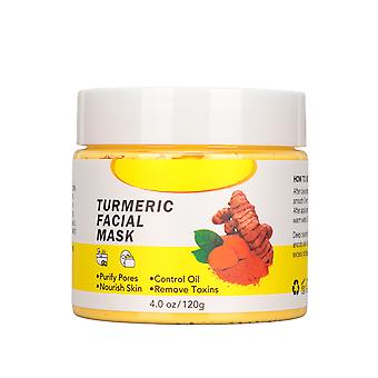 120g / 4oz gurkemeie Clay Facial Mask Deep Cleansing Blackhead fjerning Oil Control Rens porene for de fleste hudtyper
