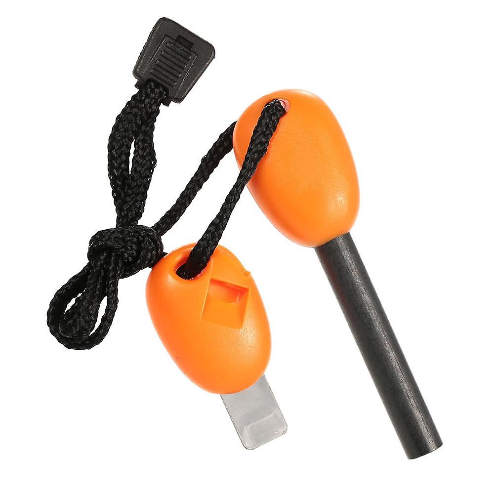 Outdoor Fire Starter Lighter Flint With Emergency Whistle Survival Kit Portable Camping Tool