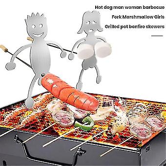 YoouDamy Hot Dog Halter Aus Edelstahl – Wiederverwendbar, Hitzebeständig, Mit Stabiler Basis, Perfekt Für Grill & Camping