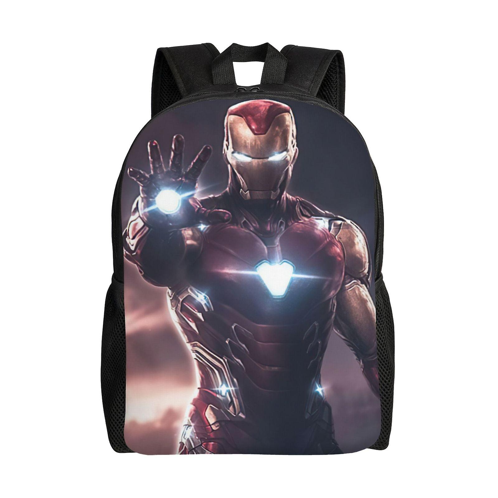 Iron Man Backpack, Travel Laptop Backpack, Water Resistant College School Computer Bag, Durable