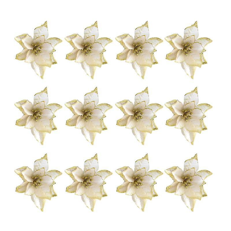 24pcs Gliter Artificial Flowers