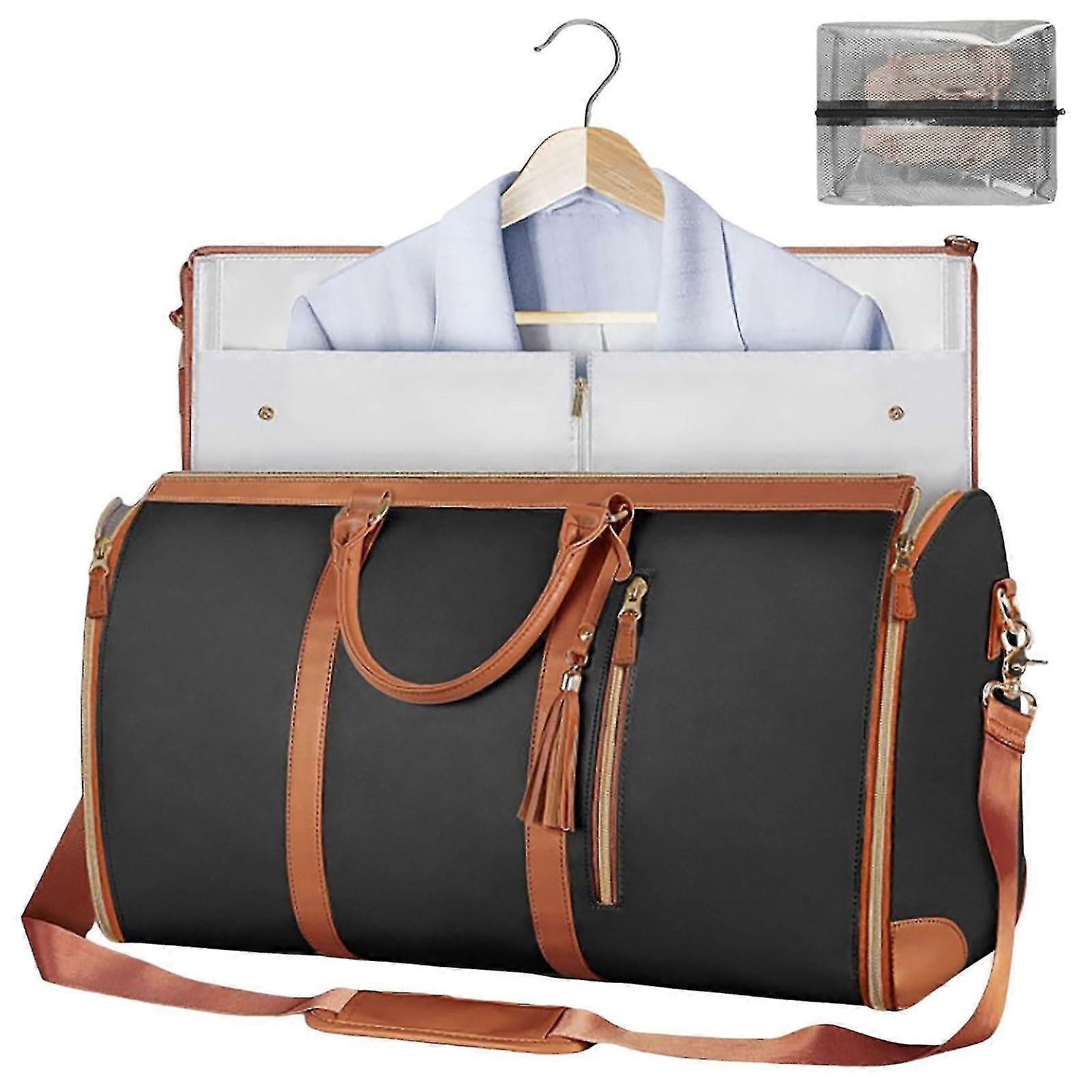 Μεγάλη γυναικεία PU δερμάτινη τσάντα Duffle - Μεταφέρετε την αδιάβροχη τσάντα ενδυμάτων για ταξίδια