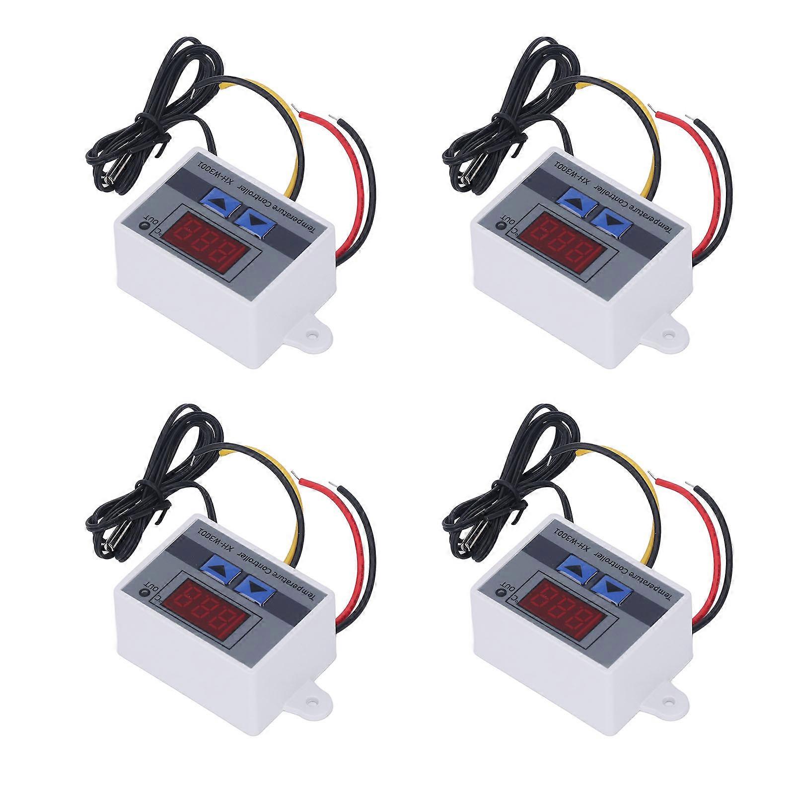 4Pcs Temperature Controller Digital Display Temp Regulator ‑50℃ to 110℃ 110‑ 1500W