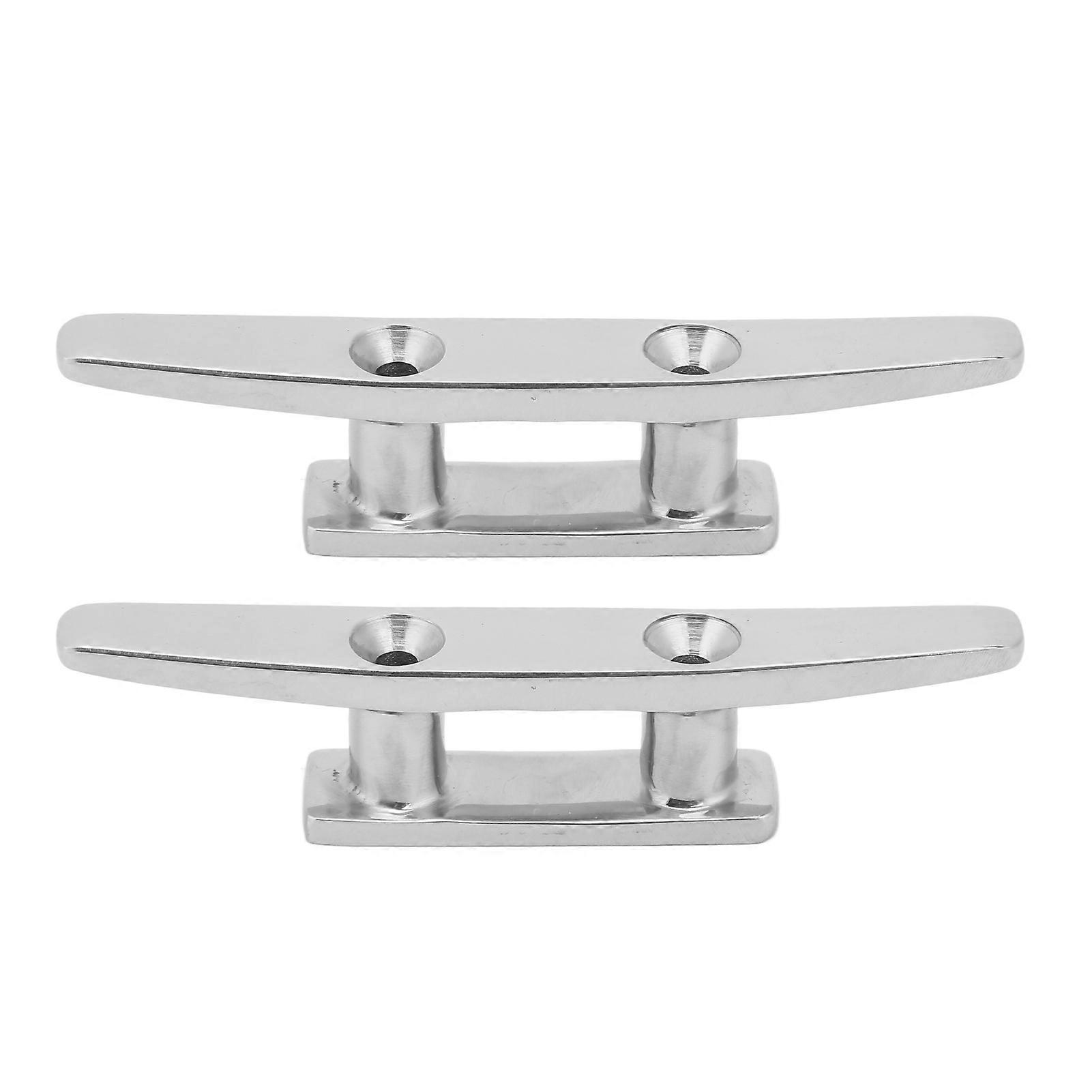 2PCs Open Base Boat Cleat 4in Universal Fit for Watercraft Boat Yacht Kayak Jet Ski Docks Decks E2U111