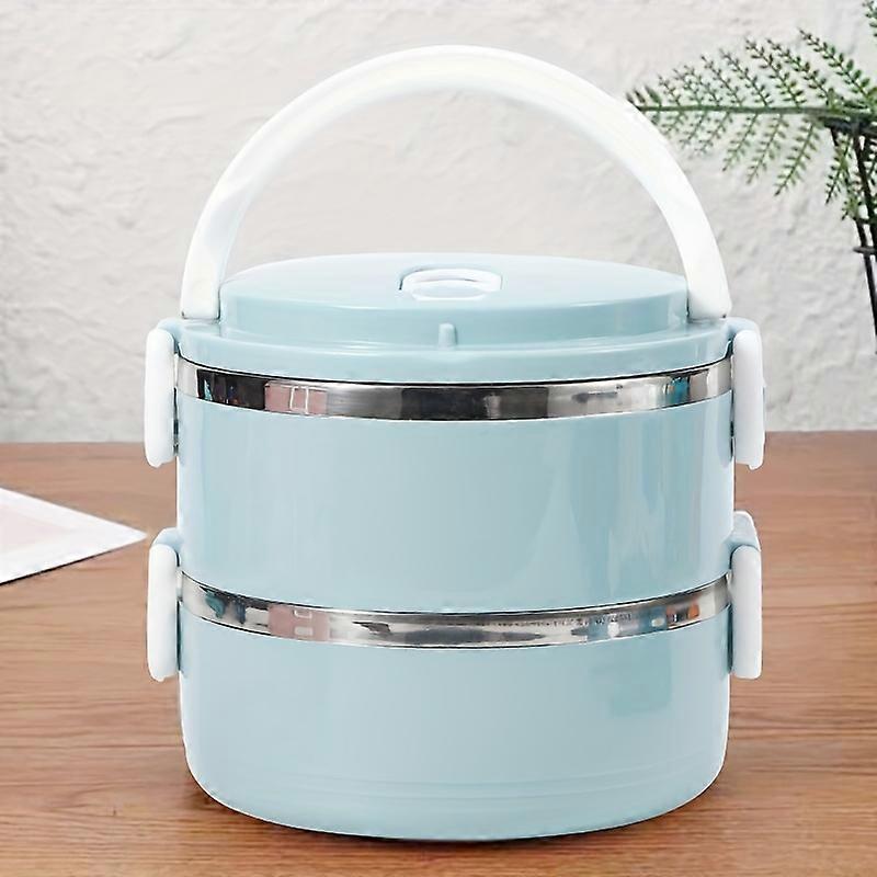 Insulated Double-Layered Stainless Steel Bento Box - Thermal Food Container with Secure Lid for Office, School, Camping, and Picnic - Durable, Leak-Pr