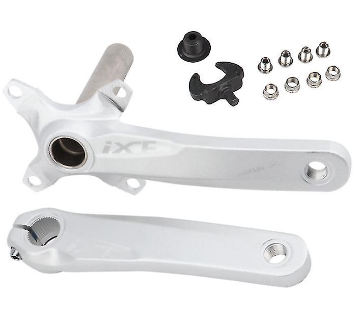 Silver Pair Of Ixf 104bcd Mtb Bike Crankset Narrow Wide Single Chainring 170mm Crank Set Az14723