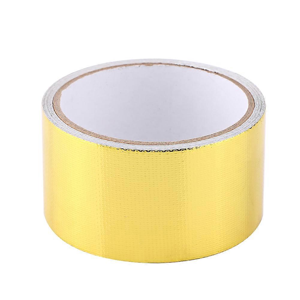 1 Roll Car folie de aluminiu adeziv reflectorizant termic scut rezistent folie bandă 2 "x 16Ft aur