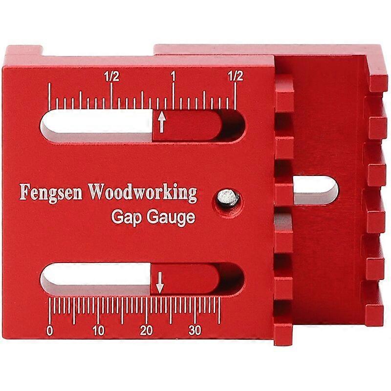 Saw Trough, Aluminum Alloy Spacing Measuring Ruler, Precision Woodworking Tools with Imperial and Metric Scale for Measuring Gaps and Thickness Editio