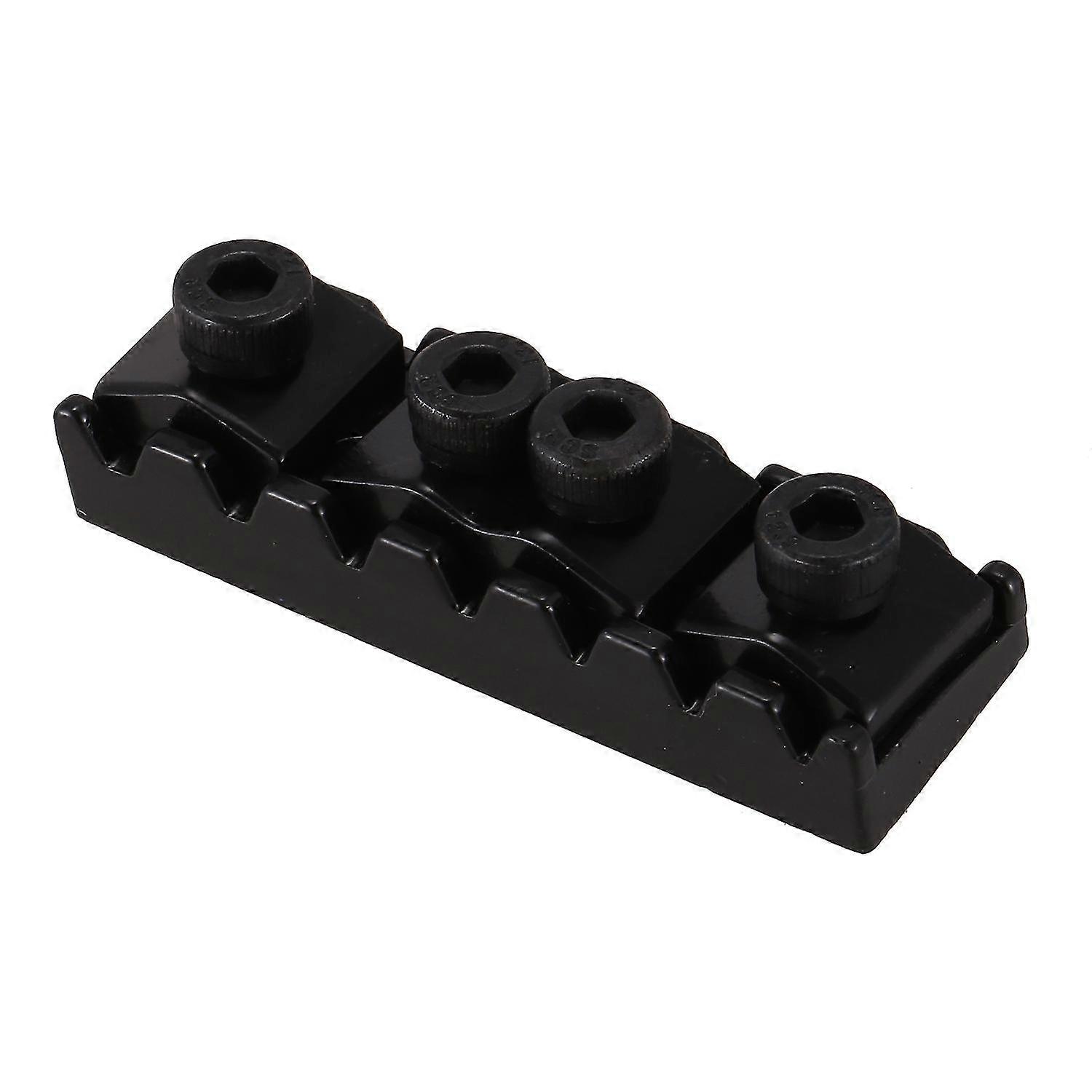 For 7 String Locking Nut Electric Guitar Nut Tremolo Bridge - 48mm (Black) for Secure String Intonation