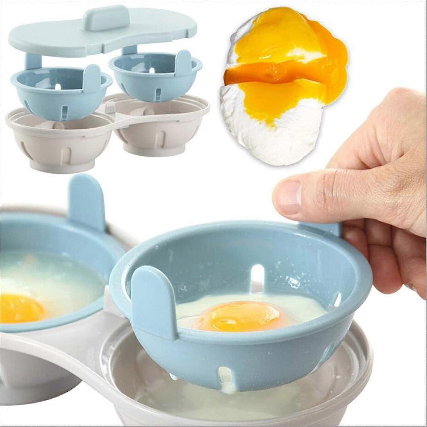 Egg Steamer Box Creative Microwave Oven Steaming Egg Plate For Kitchen Utensils