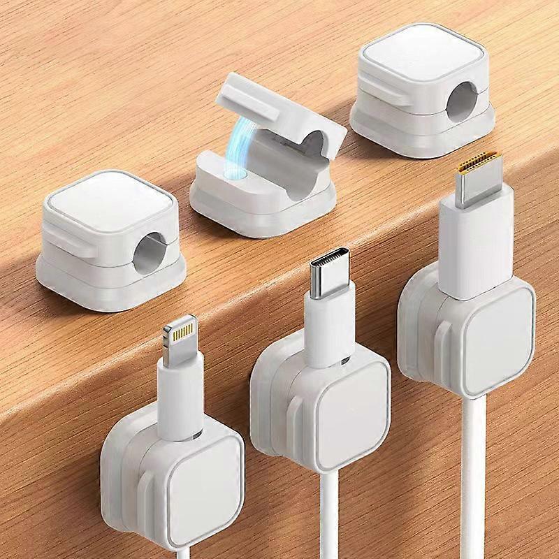 6 Pack Magnetic Cord Holder for Desk Management