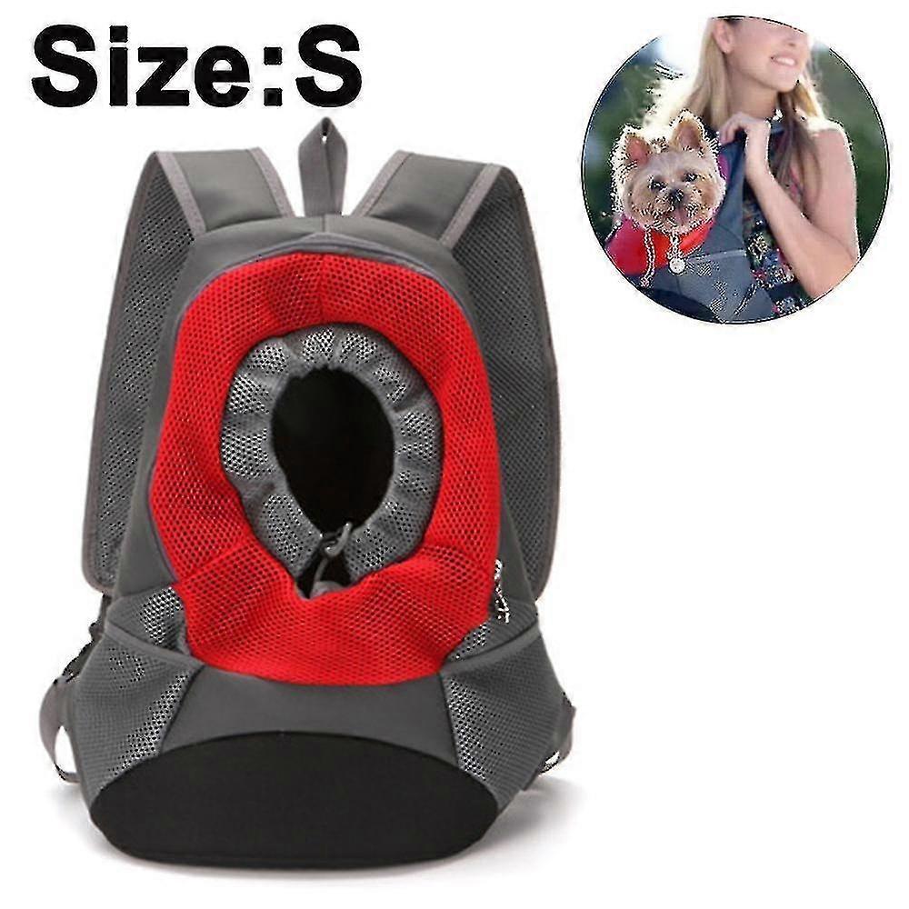 Pet Carrier Backpack, Dog Cat Front Pack With Breathable Head Out Design Compatible With Small Mediu