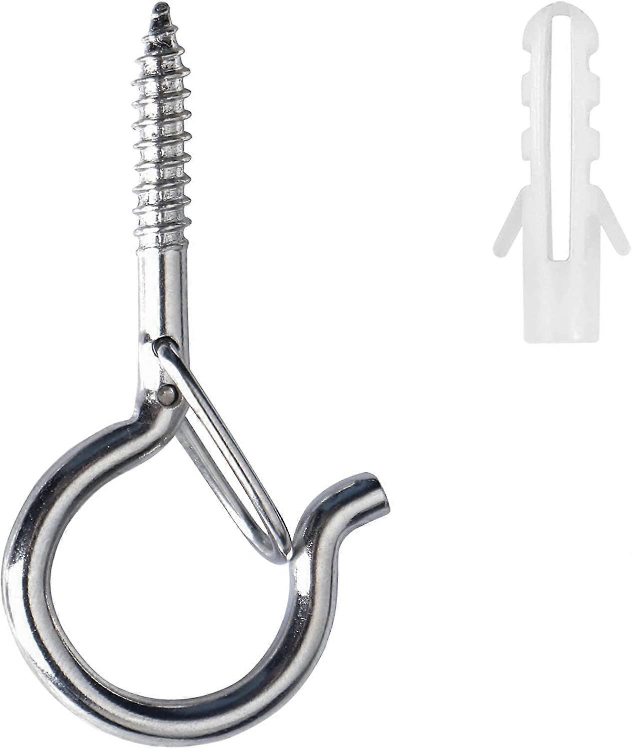Set of 20 screw hooks, Mmgoqqt, Metal, Silver