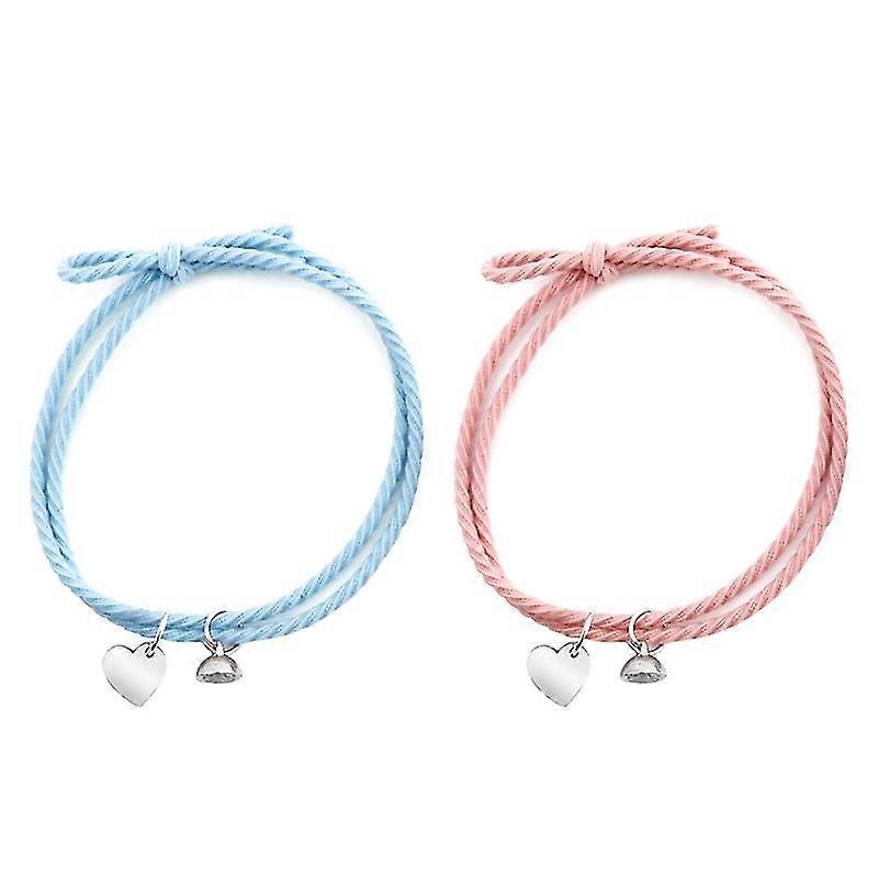 2pieces/set Magnet Rope Chain Forever Matching Couple Relationship Bracelet
