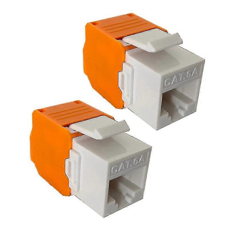 Cat6a/6/5e RJ45 キーストーンジャックメスインサートスナップインコネクタソケットアダプタ