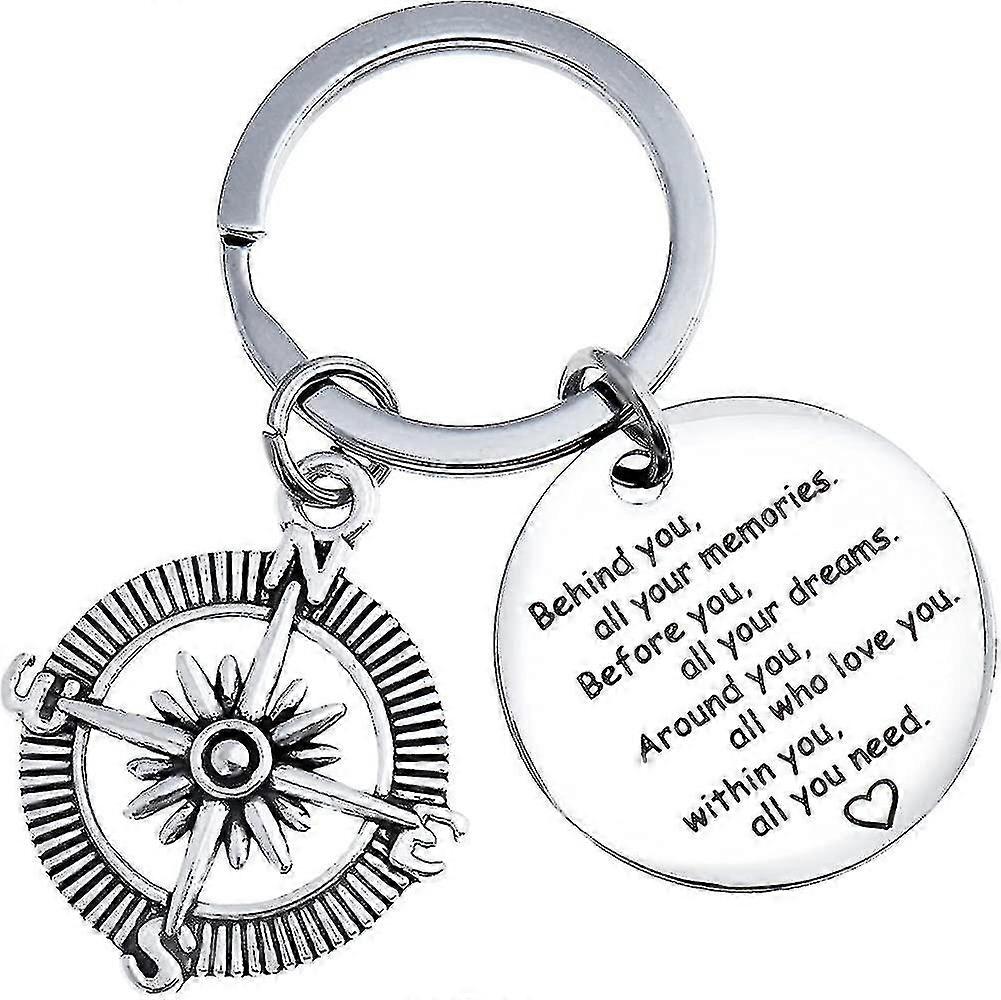 Graduation Keychain Inspirational Keyrings Behind You All Your Memories Keychain