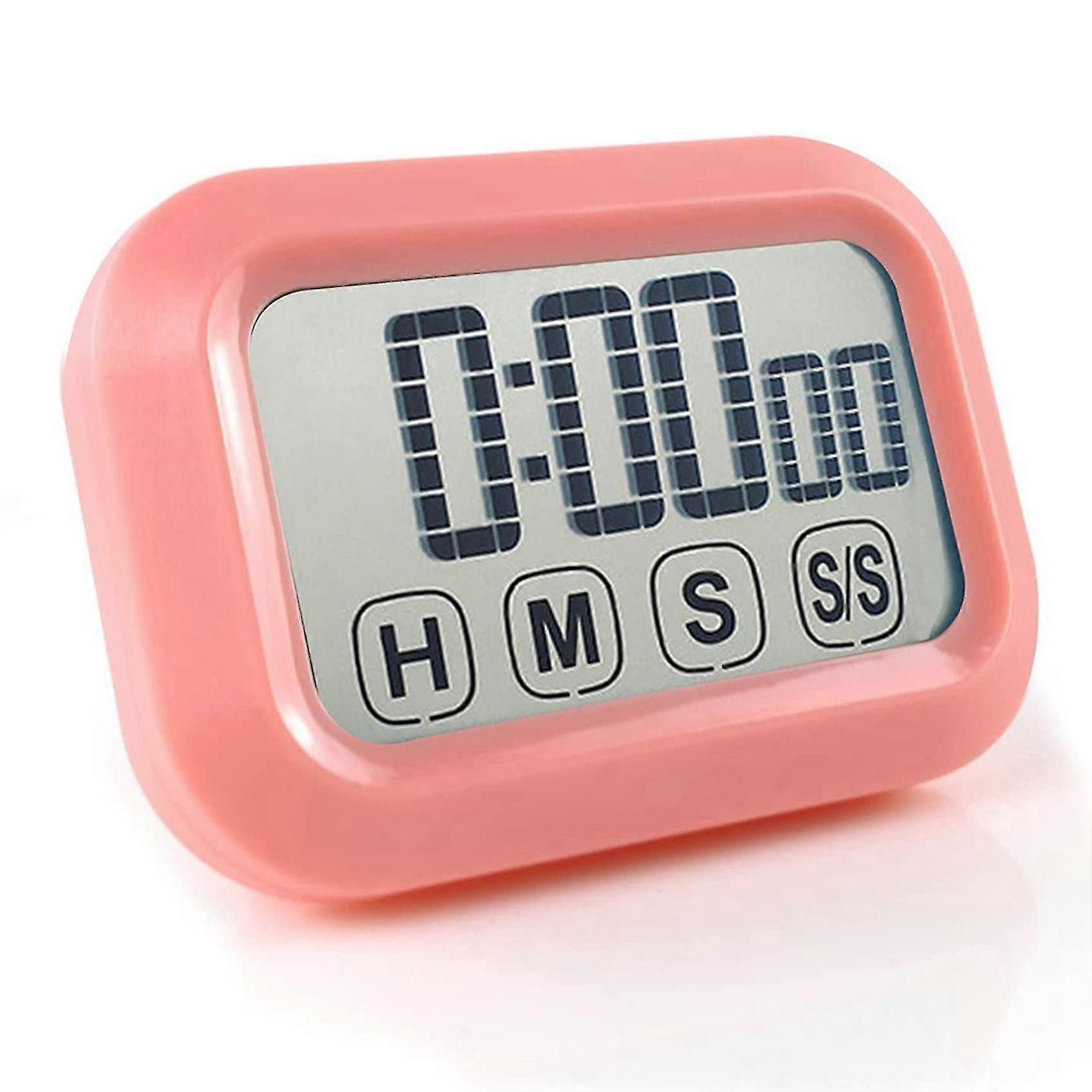 digital kitchen timer press screen compatible with cooking,magnetic (pink)