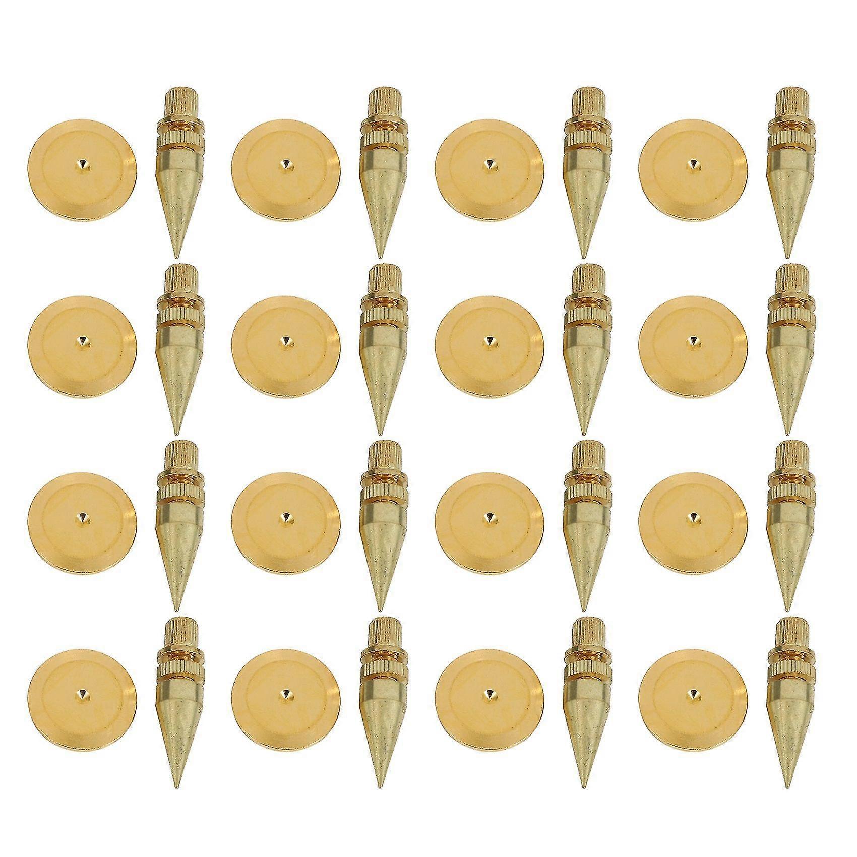 16 Pairs 6 X 36mm Copper Speaker Isolation Stand + Base Pad Feet Mat Speaker Isolation Speaker Isol