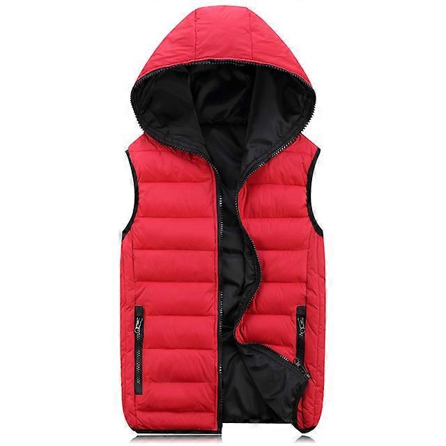 2024 New Spring Autumn Sleeveless Jacket for Men Fashion Warm Hooded Male Winter Vest Light Plus Size Mens Work Vests Waistcoat
