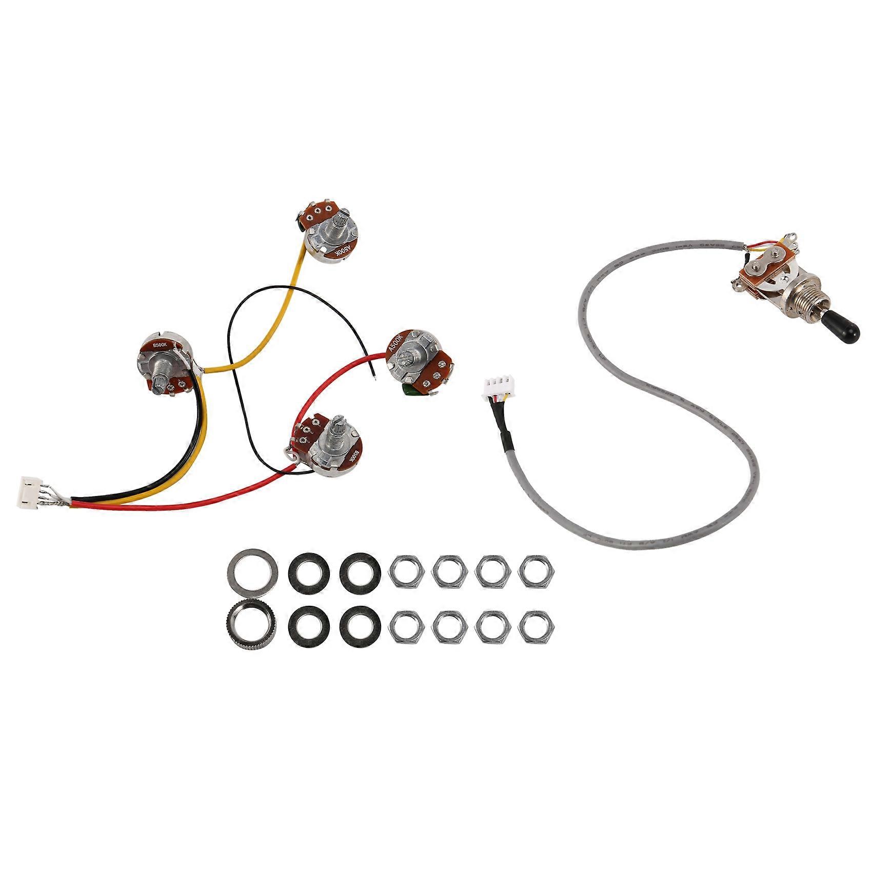 Lp Electric Guitar Pickups Circuit Wiring Harness 2T2V 500K Pots 3 Way Switch For Style Guitar