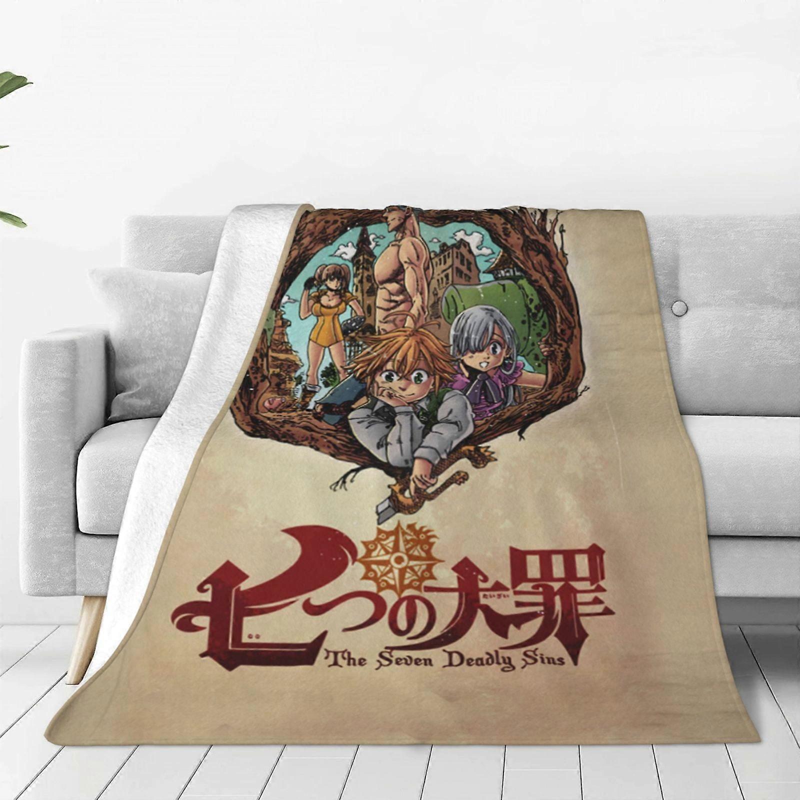 Blankets c1813 Nanatsu No Taizai The Seven Deadly Sins Ultra-Soft Micro Fleece Blanket Throw All Season Fuzzy Lightweight Throw Blankets For Office Co
