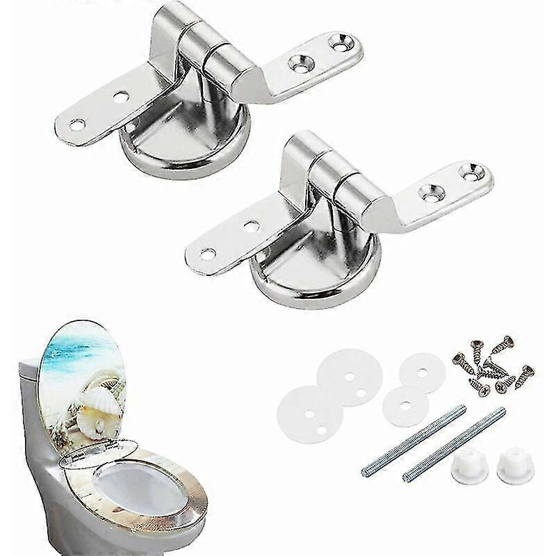 Replacement Wc Hinge Fixings Toilet Seat Hinges Fixings, Fits Most Toilet Styles, Easy To Assemble