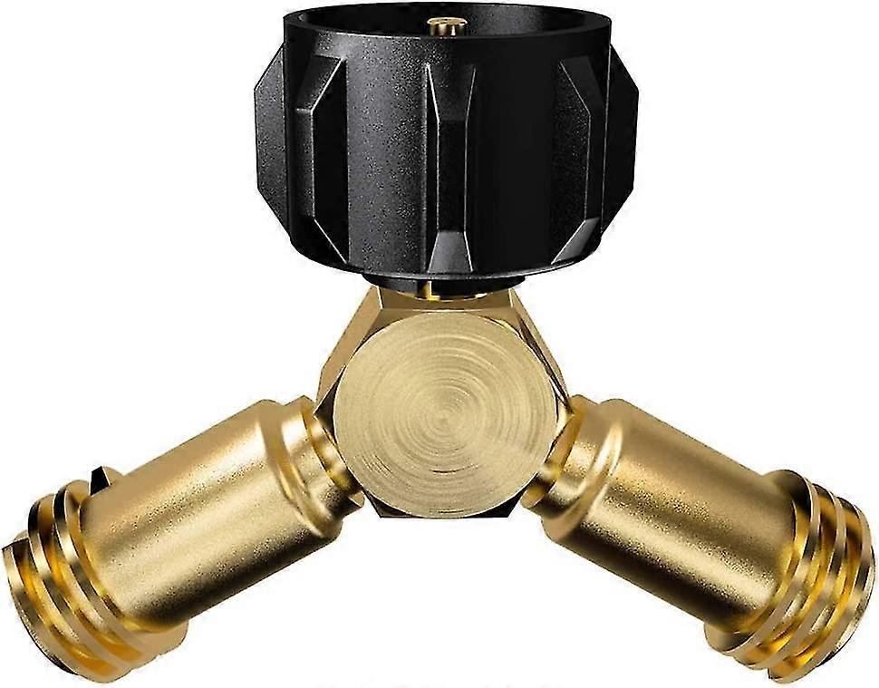 البروبان خزان Y-التقسيم، محول البروبان 2 صمام الطريق ل20 £ Lp اسطوانة الغاز ربط 2 الأجهزة، Bbq جريل، سخان، مواقد، وأكثر من ذلك