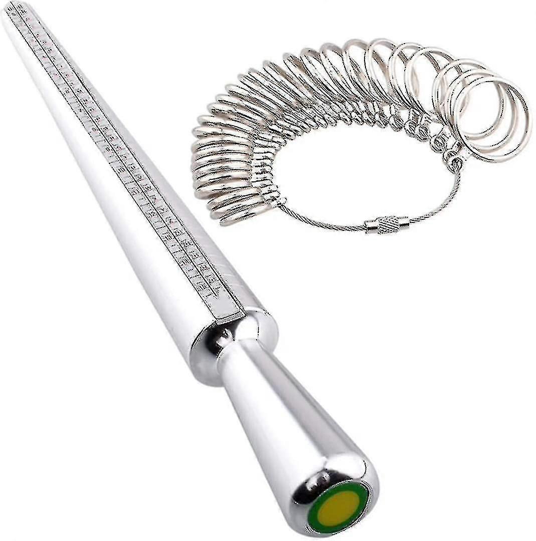 Ring Sizer Measuring Tool,4 Sizes Ring Measurement Stick Metal Mandrel & Finger Sizing Measuring Tool Set-Good quality