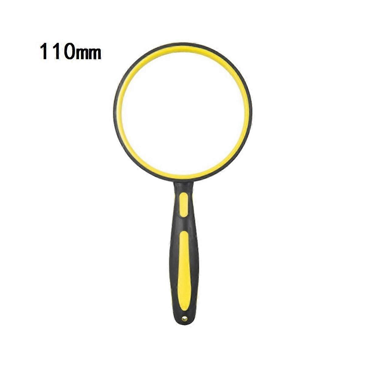 Portable Yellow Magnifying Glass 110mm Diameter Lens is Suitable for Reading Books and Newspapers f