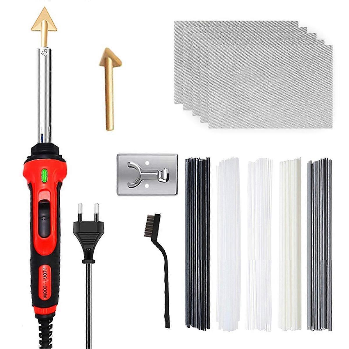 100W Plastic Welding Kit 2 in 1 Plastic Welding Kit Soldering Iron for Repair Car Canoe Welding Too
