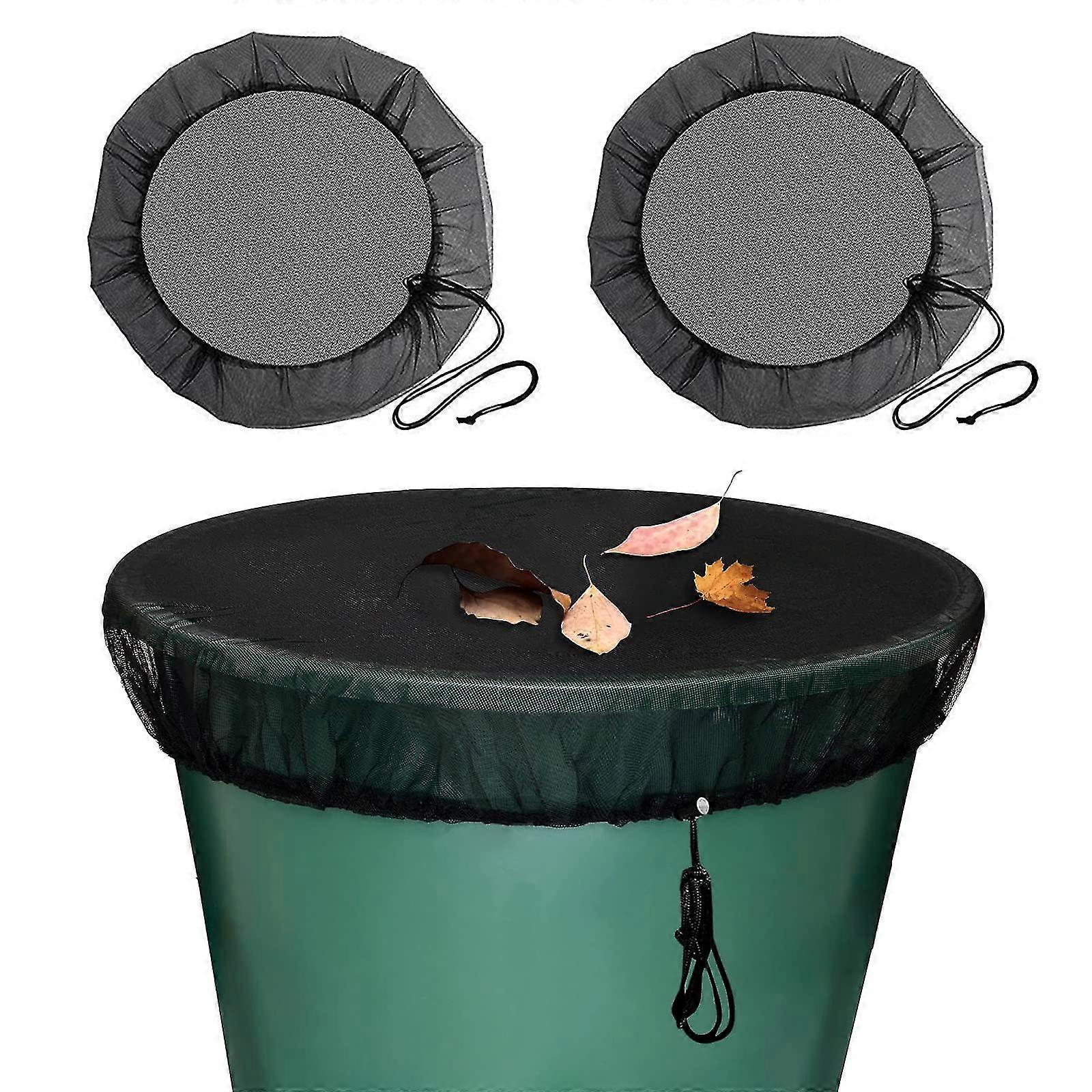 2 Rain Barrel Nets, Rain Barrel Cover, With Drawstring, 95 Cm Weather-resistant Mosquito Repellent, Adjustable Rain Barrel Net, Protection Against Lea
