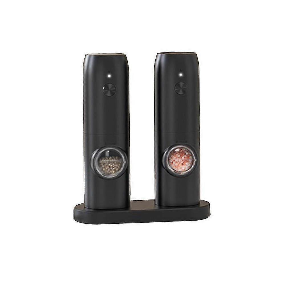 Electric Salt And Pepper Grinder Set - Usb Rechargeable Base Refillable Spice Automatic Salt&pepper