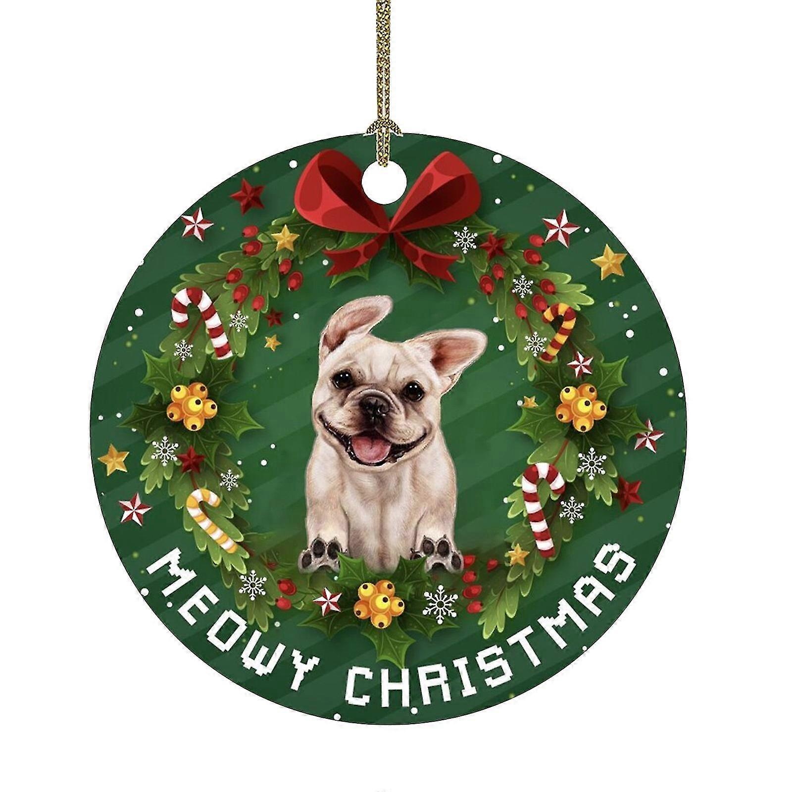 عيد الميلاد مضحك الديكور عيد الميلاد الكلب نمط قلادة عيد الميلاد شجرة الحلي