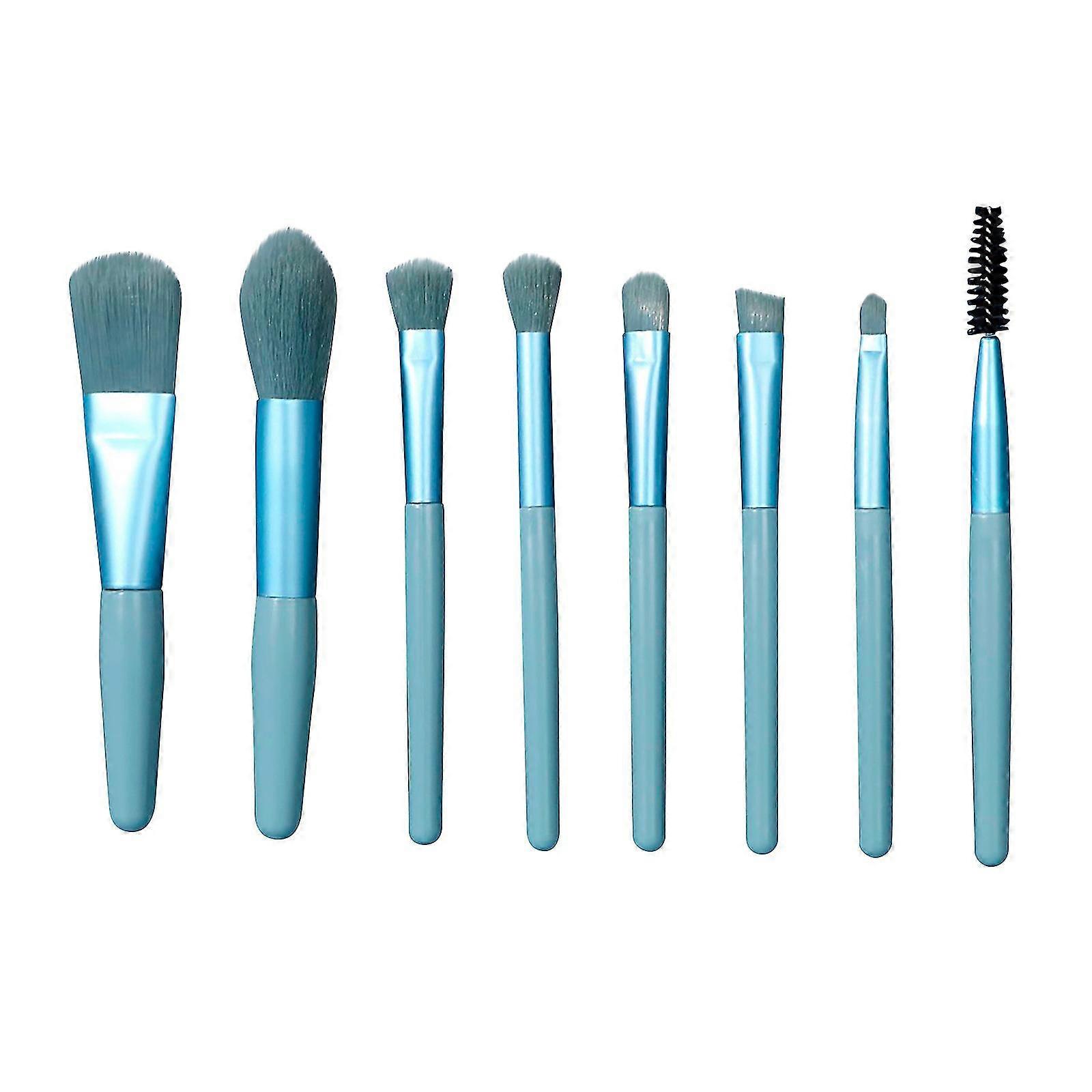 Make-up Pinsel Set Komplettes Set von 8 MiniPinseln mit Holzgriff weiche Borsten
