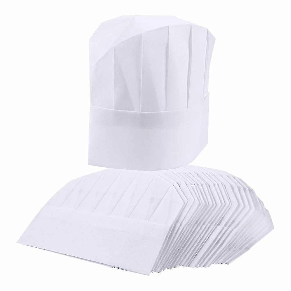 Chef Hats 20-pack Disposable White Chef Toques 23cm