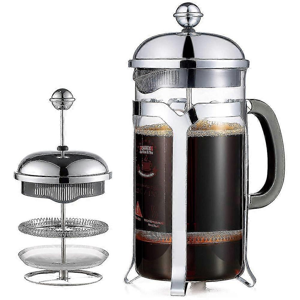 French Press Coffee Maker(34 Oz),heat Resistant Borosilicate Glass