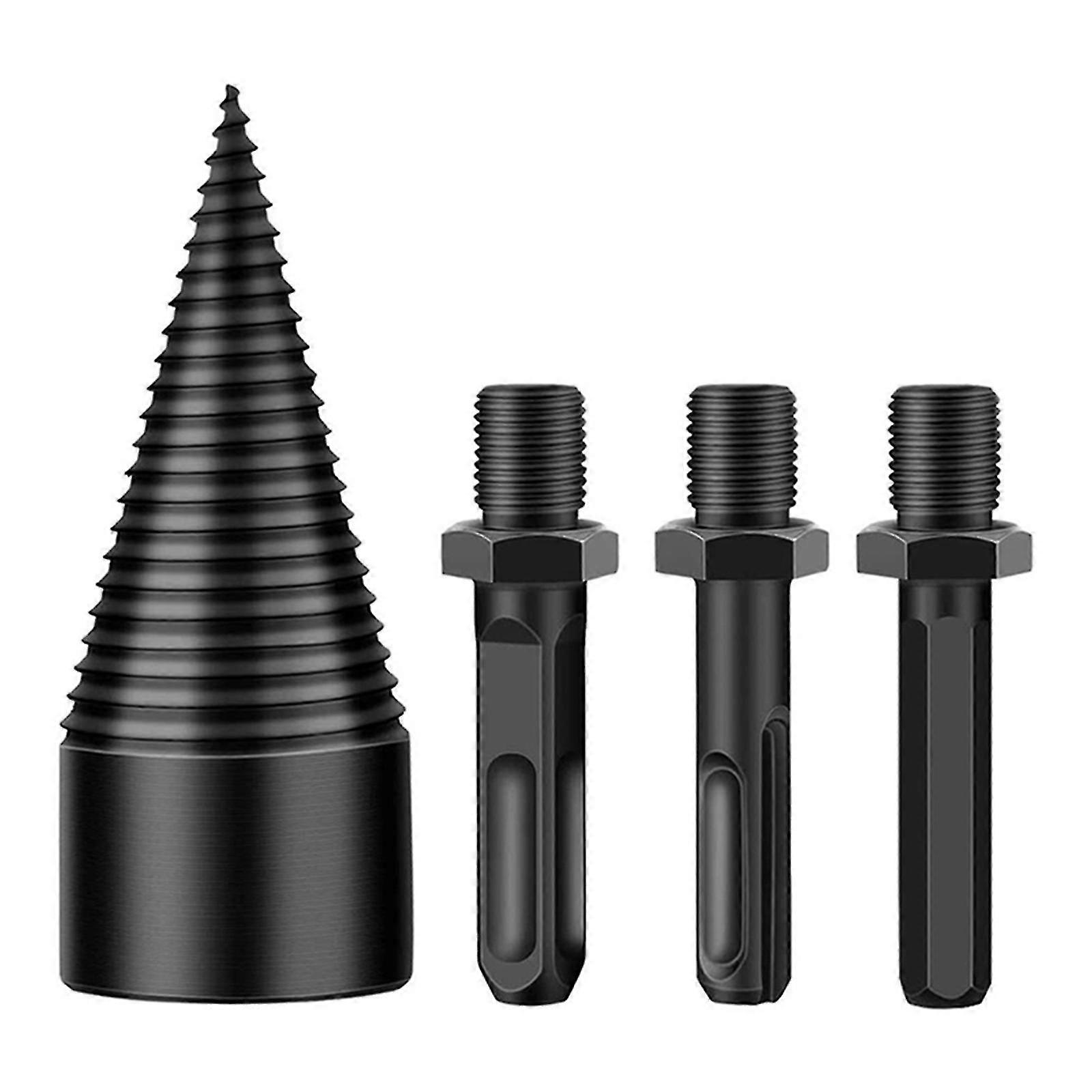 1 Set Firewood Drill Bit Wood Splitter 32mm Removable Log Splitters Drill Bit