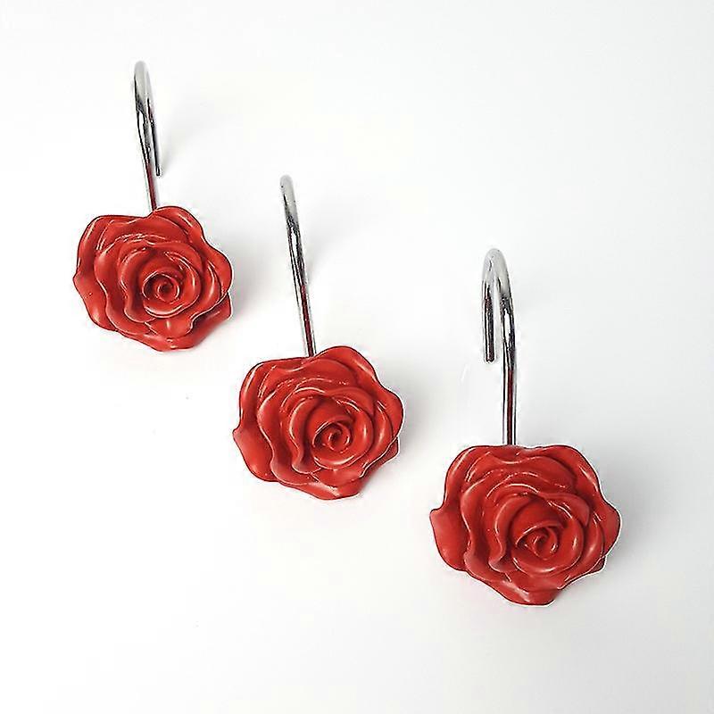 12 Resin Rose Hooks