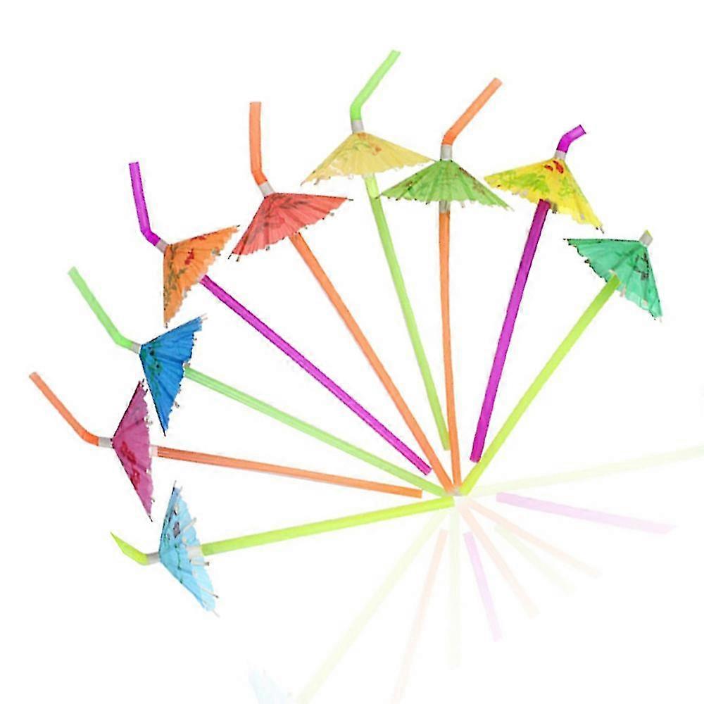 50pcs Tropical Umbrella Straws