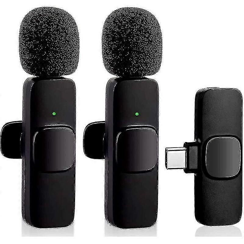 Wireless Lavalier Microphone For Phone (usb-c), Wireless Dual Microphone For Video Recording, Live Stream, Vlog, Youtube, Tiktok, Facebook, Zoom - Noi